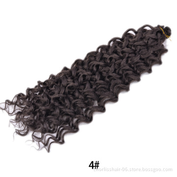Wholesale Best Selling 24 Inches Ombre Light Color Wavy Bulk Cambodian Hair Crochet Braids Synthetic Braiding Hair Extensions